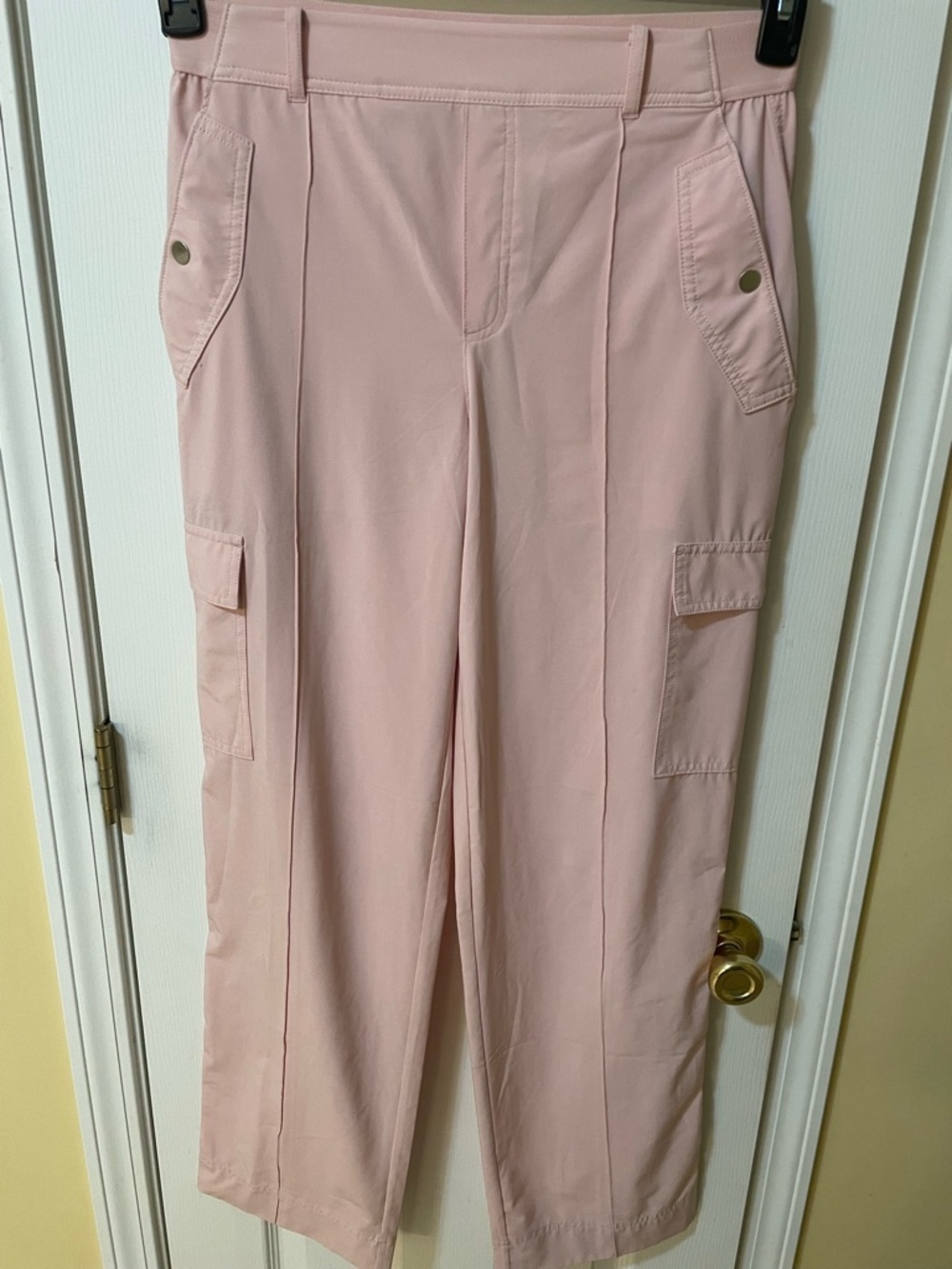 Athleta Cargo Pants Size 8 🌸 Blush Pink Utility Chic Stretch